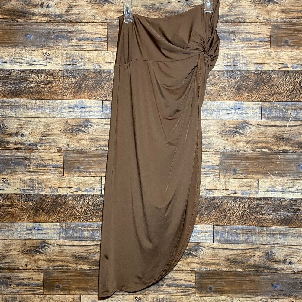 Brown Zaful Asymmetrical Skirt Size Large